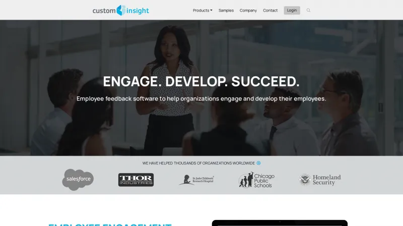 Homepage of Custom Insight