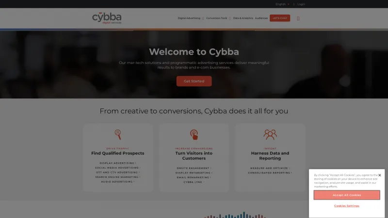 Homepage of Cybba