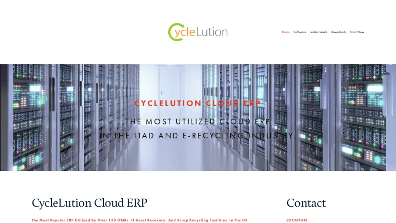 Homepage of CycleLution