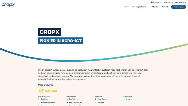 Homepage of Dacom Farm Intelligence