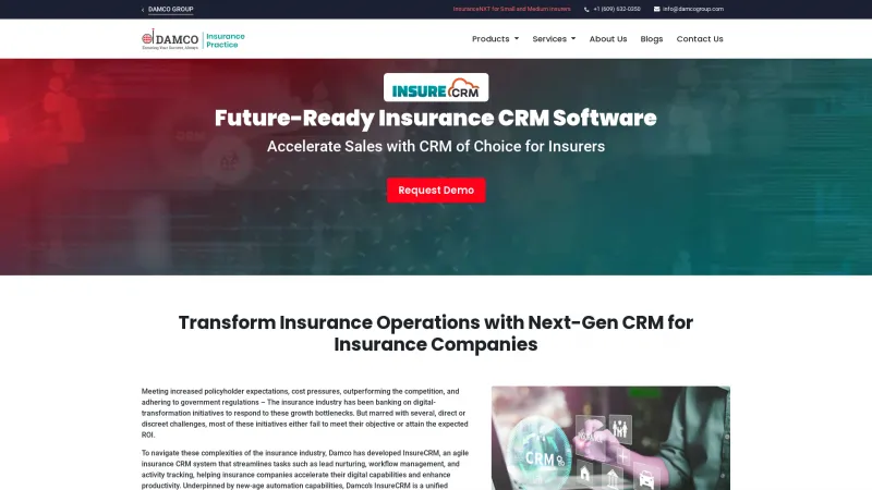 Homepage of InsureCRM