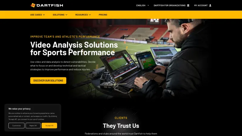 Homepage of Dartfish