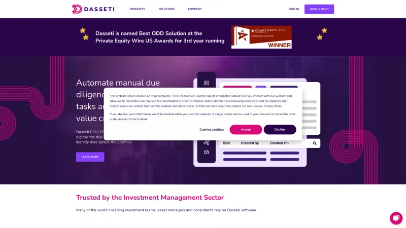 Homepage of Dasseti