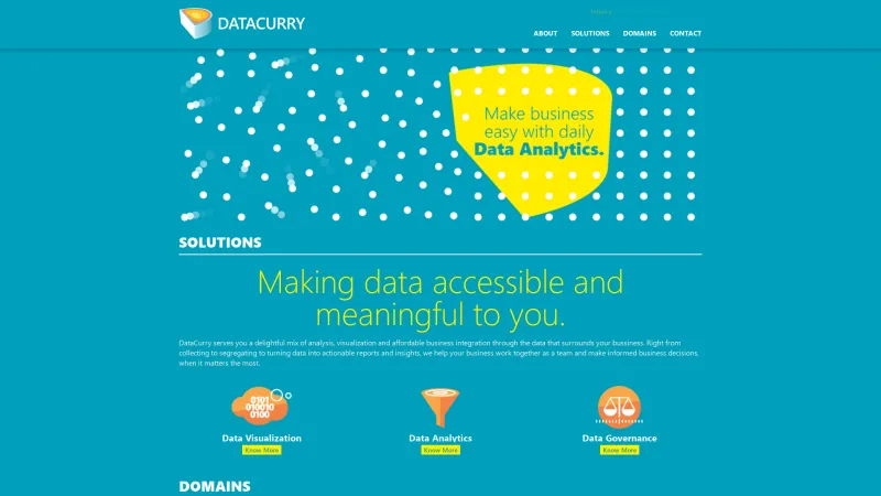 Homepage of DataCurry