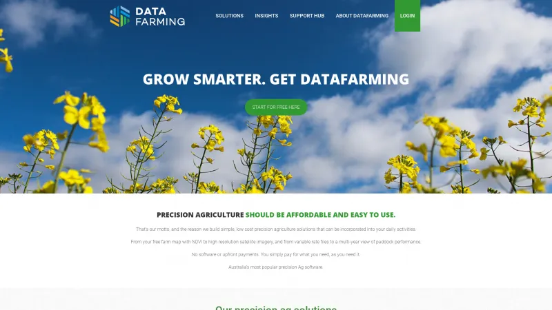 Homepage of DataFarming