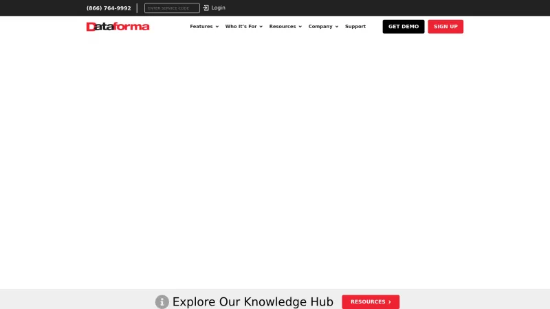 Homepage of Dataforma