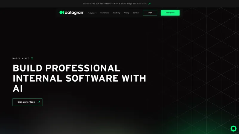 Homepage of Datagran