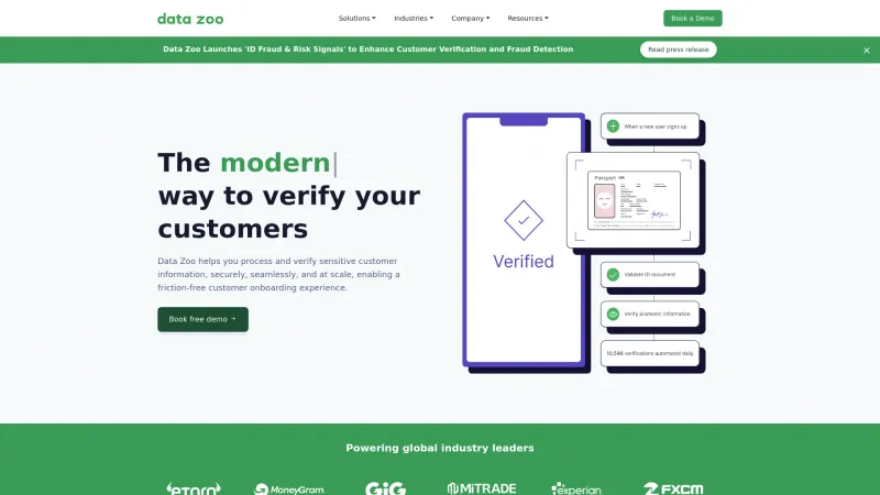 Homepage of Data Zoo