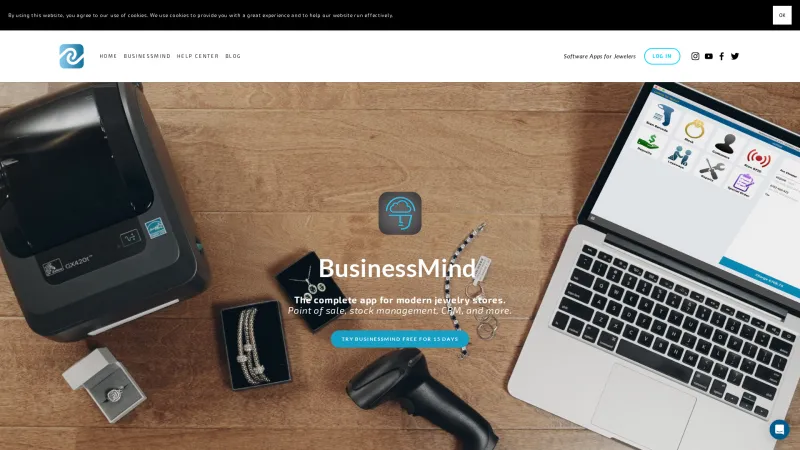 Homepage of BusinessMind