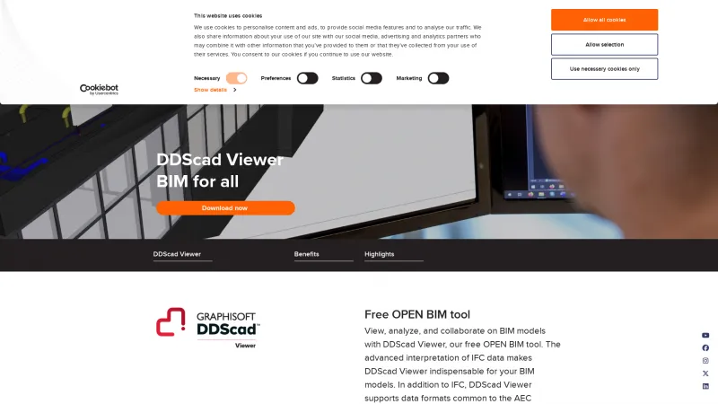 Homepage of DDS-CAD Viewer