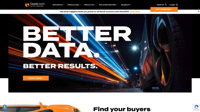 Homepage of Dealer.com