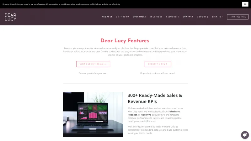 Homepage of Dear Lucy