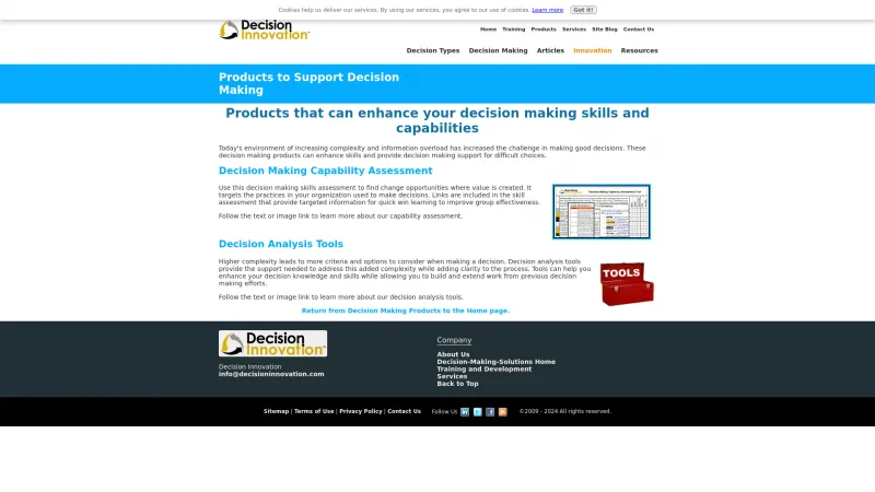 Homepage of Decision Knowledge Center