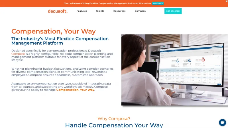 Homepage of Decusoft Compose