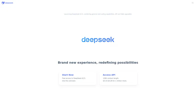 Homepage of DeepSeek Coder