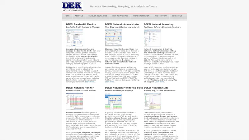 Homepage of DEKSI Network Administrator