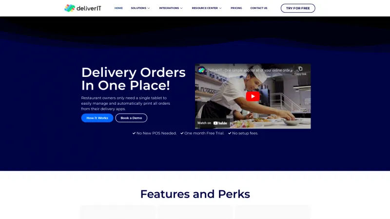 Homepage of DeliverIT