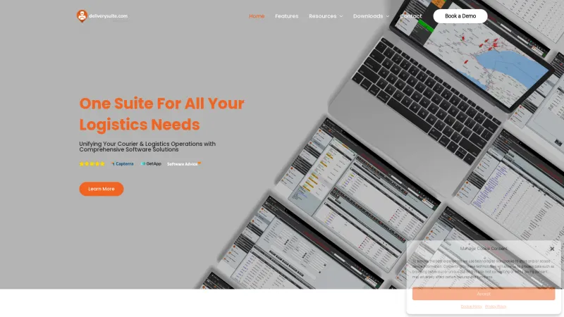 Homepage of DeliverySuite