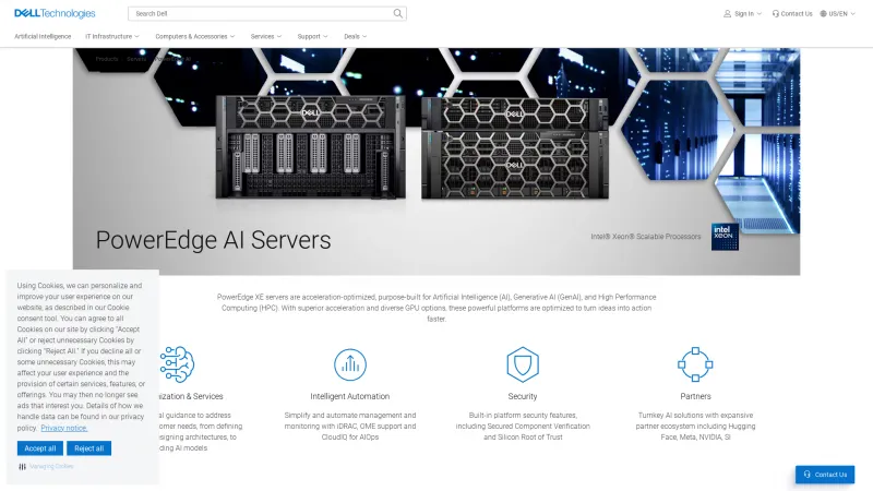 Homepage of Dell PowerEdge XE Servers