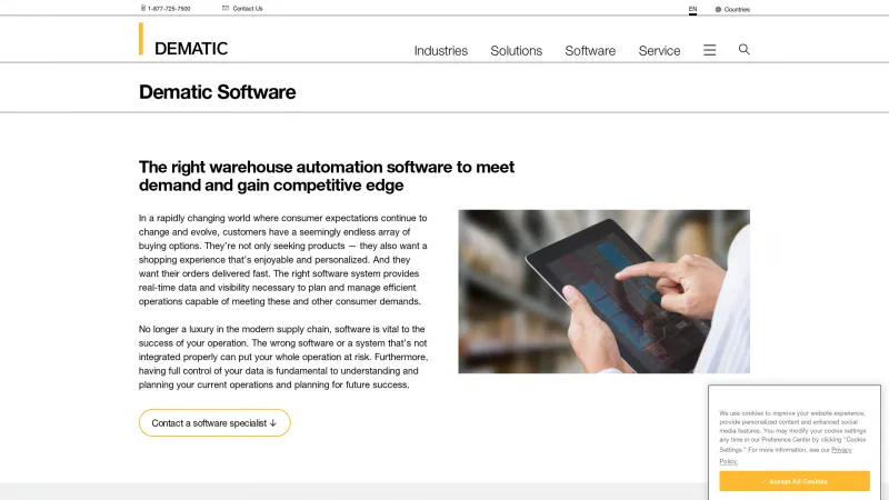 Homepage of Dematic IQ