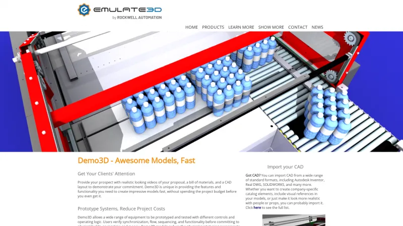 Homepage of Demo3D