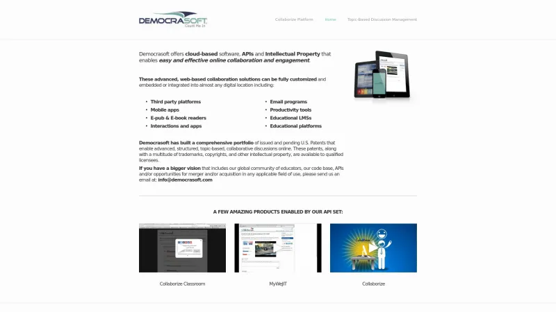 Homepage of Collaborize Classroom