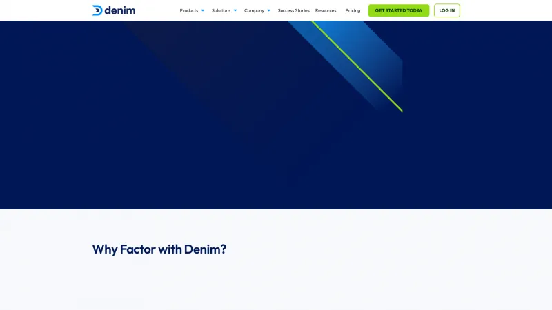 Homepage of Denim