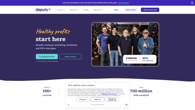 Homepage of Deputy