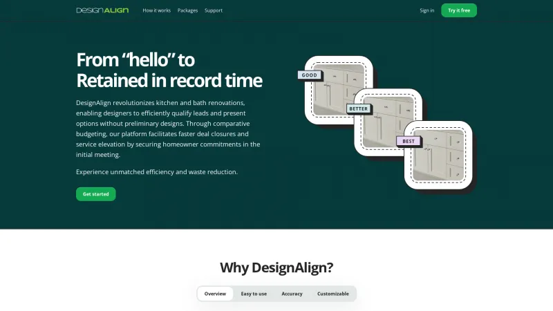 Homepage of DesignAlign