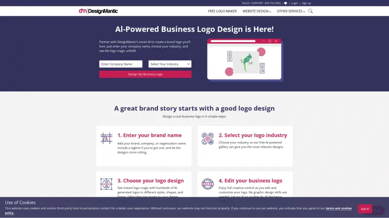 Homepage of DesignMantic