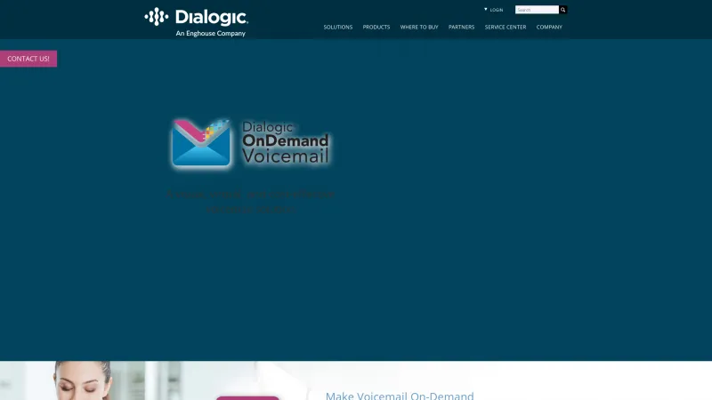 Homepage of Dialogic OnDemand Voicemail