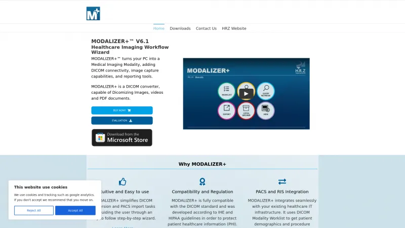 Homepage of MODALIZER+