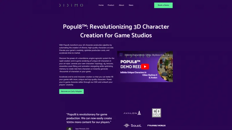 Homepage of Didimo