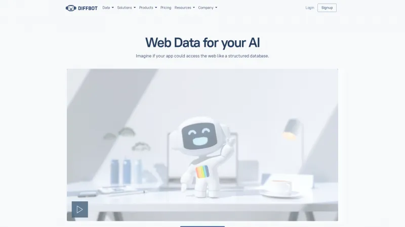 Homepage of Diffbot