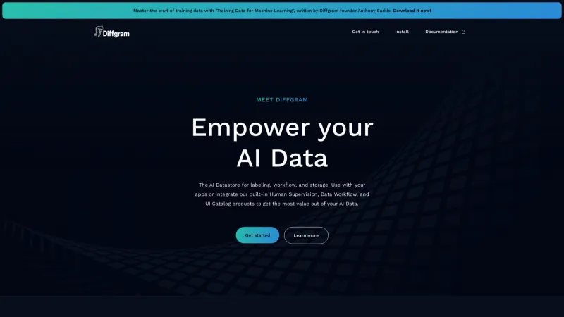 Homepage of Diffgram Data Labeling