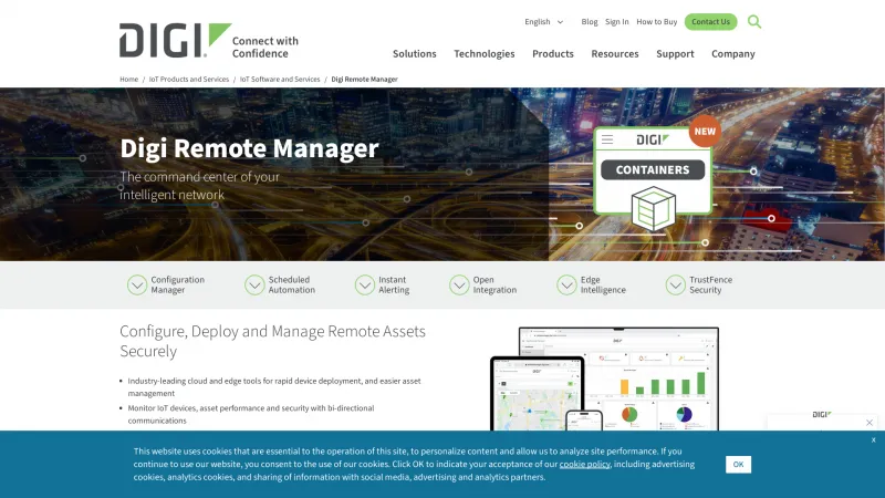 Homepage of Digi Remote Manager