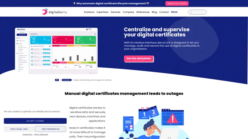 Homepage of BerryCert