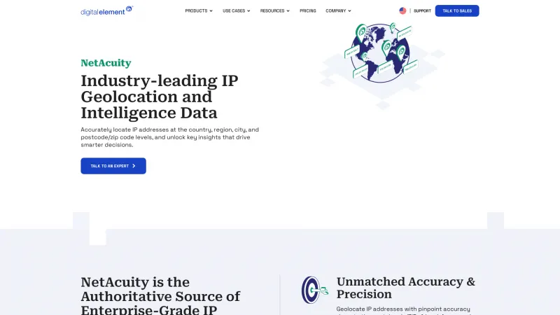 Homepage of NetAcuity