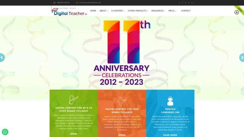 Homepage of Digital Teacher