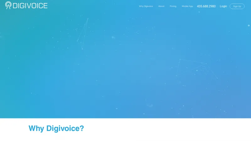 Homepage of Digivoice