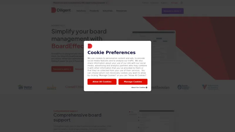 Homepage of BoardEffect