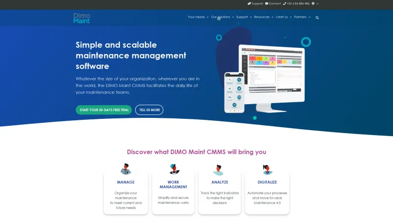 Homepage of DIMO Maint