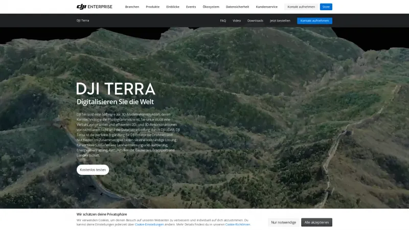 Homepage of DJI Terra