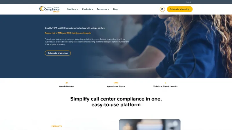 Homepage of Contact Center Compliance