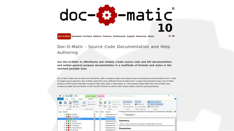 Homepage of Doc-O-Matic