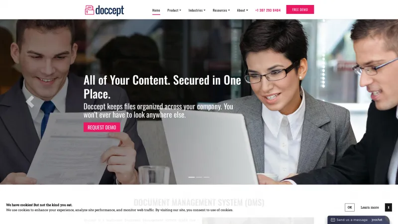 Homepage of Doccept