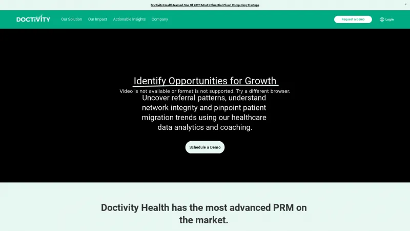 Homepage of Doctivity