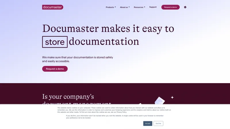 Homepage of Documaster