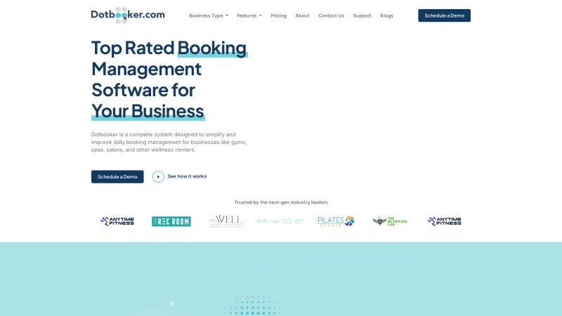 Homepage of Dotbooker