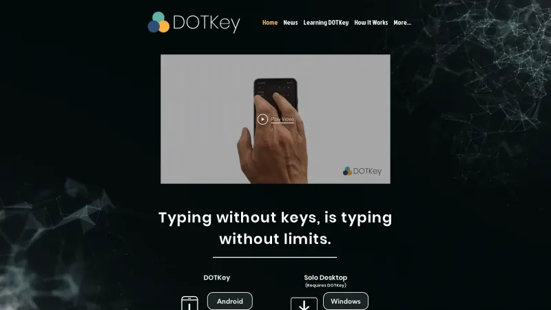 Homepage of DOTKey